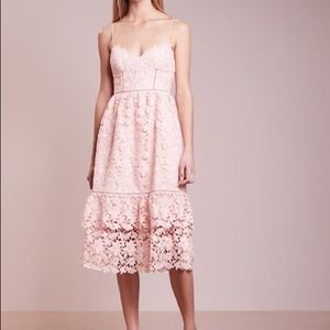 Club Monaco Blush Lace Midi Dress